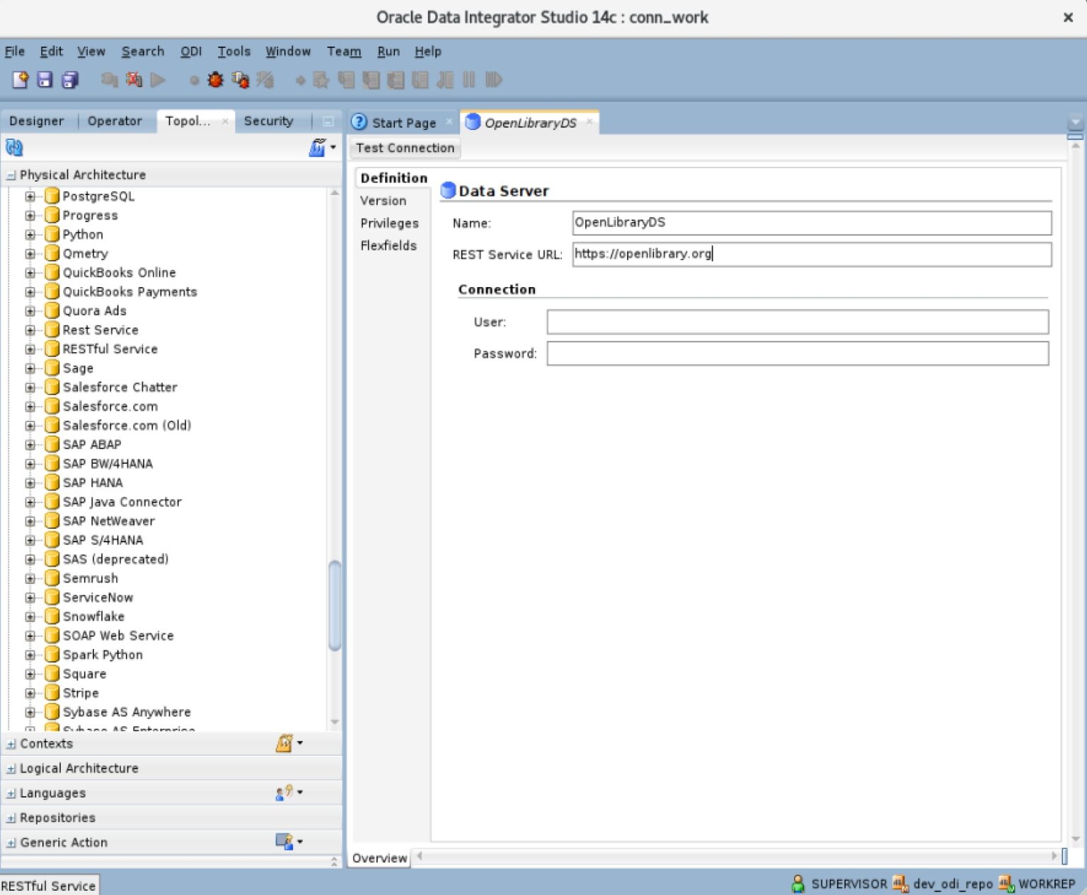 Using a RESTful API to load JSON data with Oracle Data Integrator